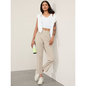 Athleta Endless High Rise Pant Size 16 Abalone Tan Pull-On Stretch